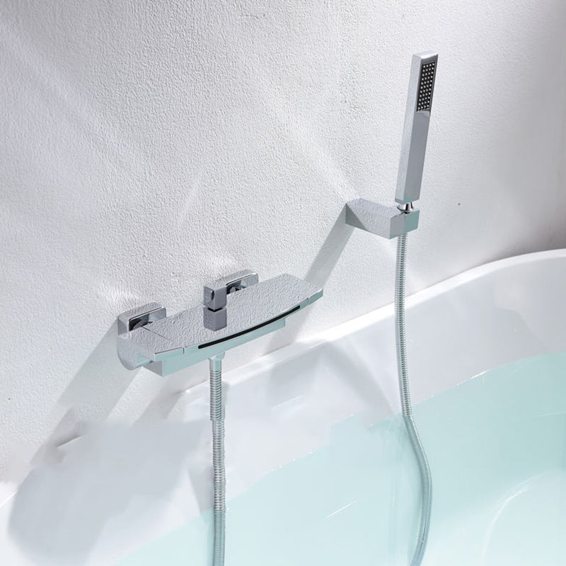 Modern Style Bathtub Faucet Waterfall Handle Style Bathroom Faucet