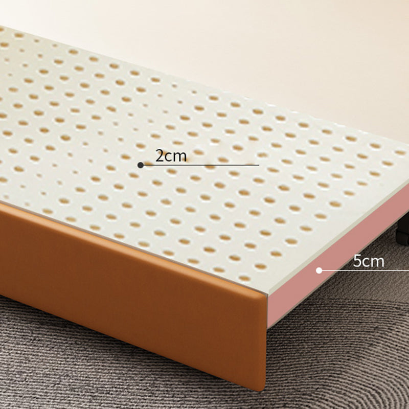 Modern Faux Leather Sleeper Sofa 35.43"H Upholstered Pillow Top Arms Sofa Bed