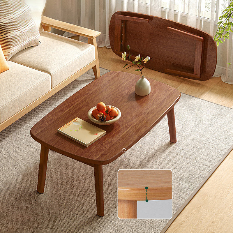 21" Wide Contemporary Coffee Table 4 Legs Single Coffee Cocktail Table