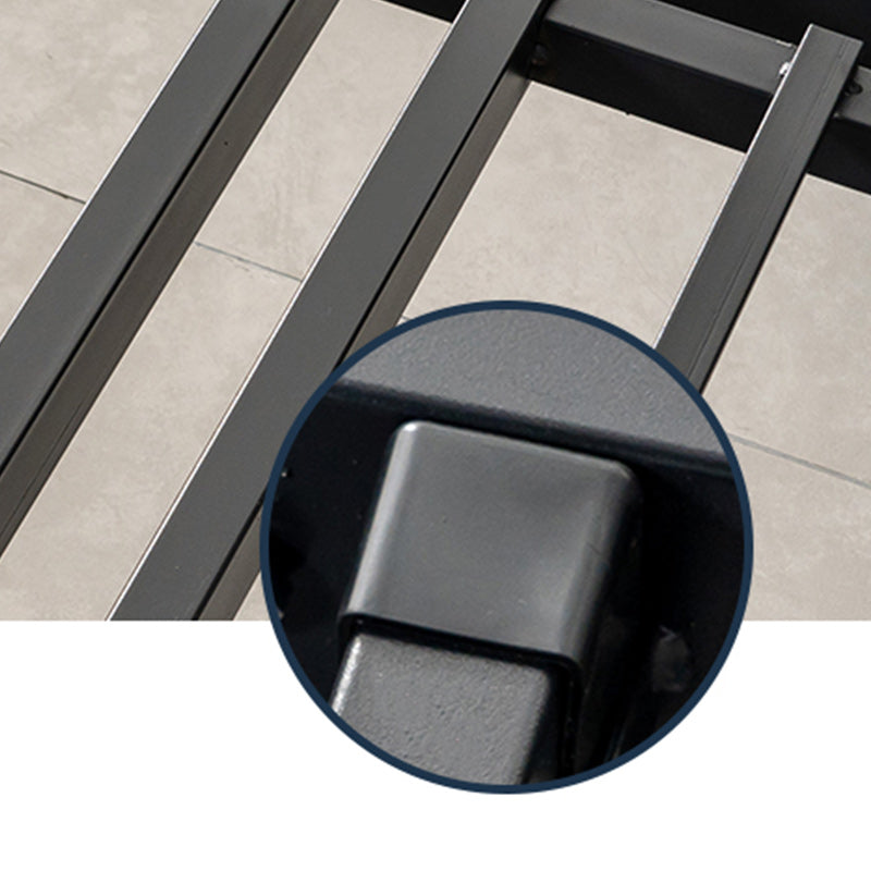 Metal Platform Bed 36.61" High Standard Bed with Upholstered Headboard