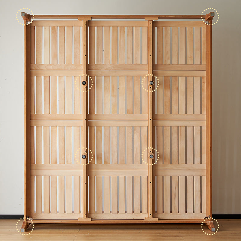 Modern Standard Bed Solid Wood Bed Frame with Headboard and Mattress