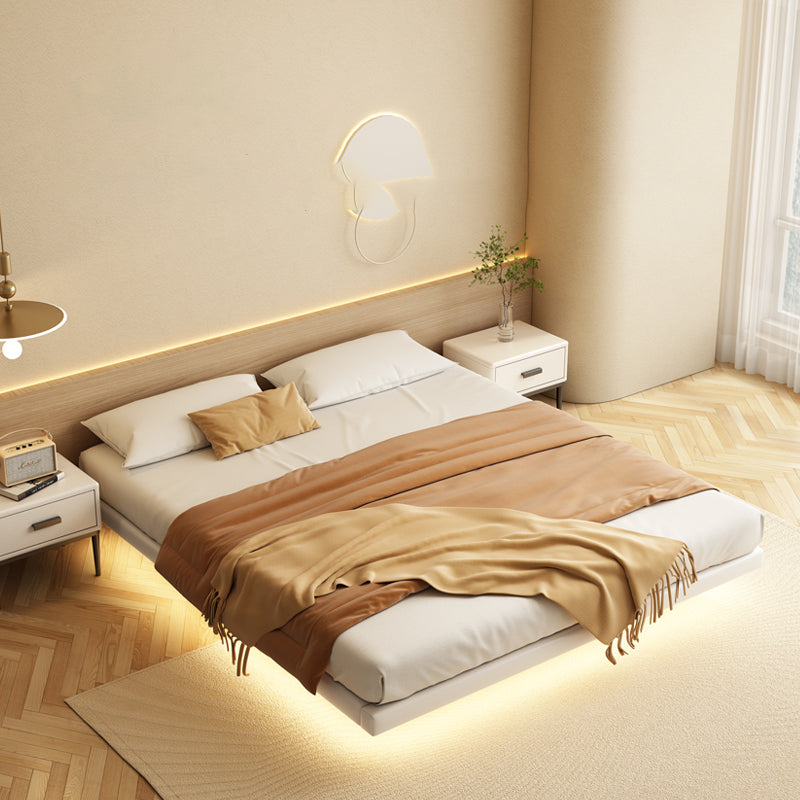 Platform Bed Frame Solid Wood Bed without Headboard and Footboard, Light Not Included