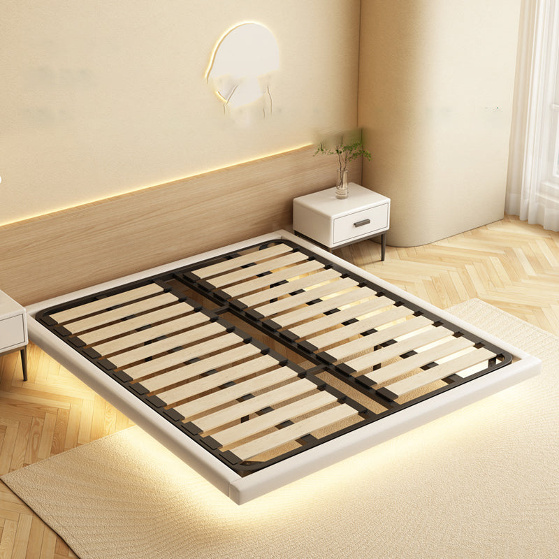 Platform Bed Frame Solid Wood Bed without Headboard and Footboard, Light Not Included