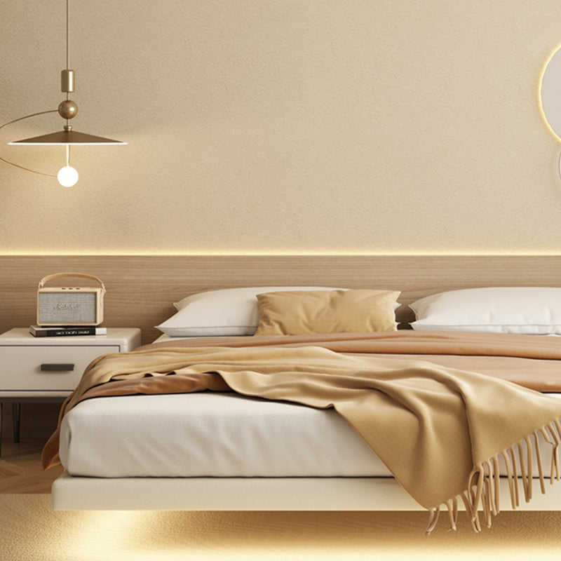 Platform Bed Frame Solid Wood Bed without Headboard and Footboard, Light Not Included