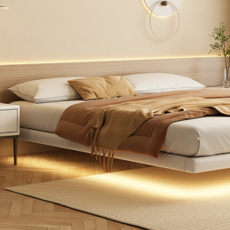 Platform Bed Frame Solid Wood Bed without Headboard and Footboard, Light Not Included