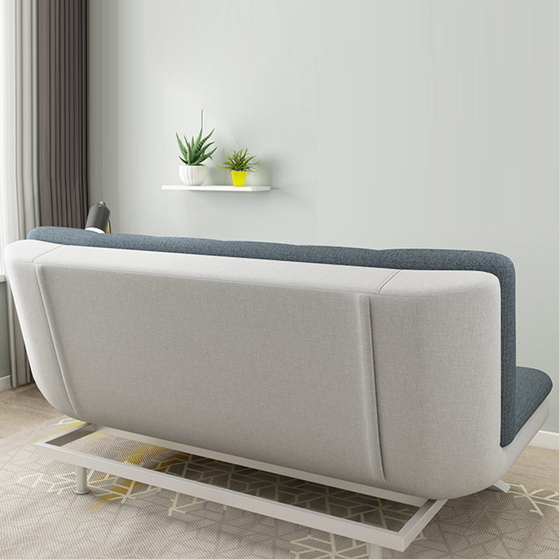 35.43" H Cotton Blend Convertible Sofas Biscuit Back Armless Sofa Bed