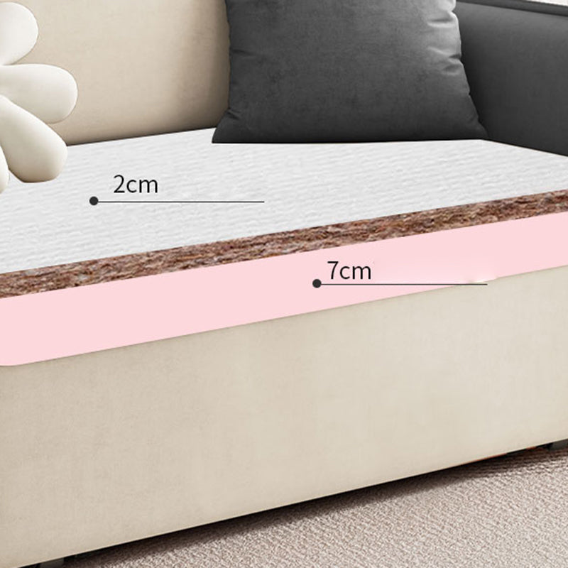 Glam Styled 35.43" H Sleeper Sofa Upholstered Square Arms Sofa Bed