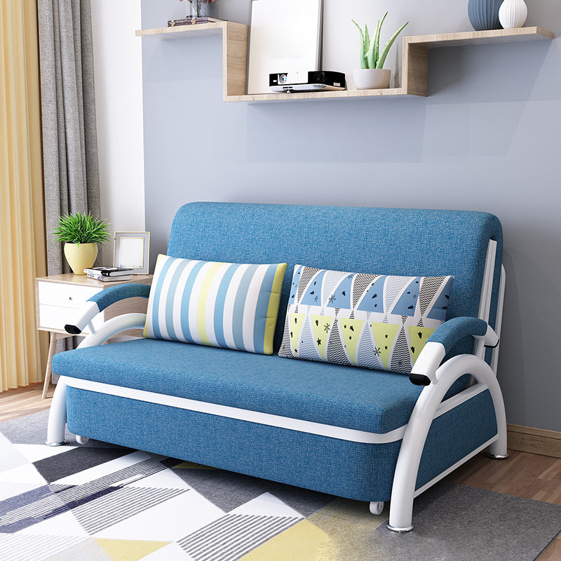 33.46"H Linen Sleeper Scandinavian Styled Sofa Bed with Pillows