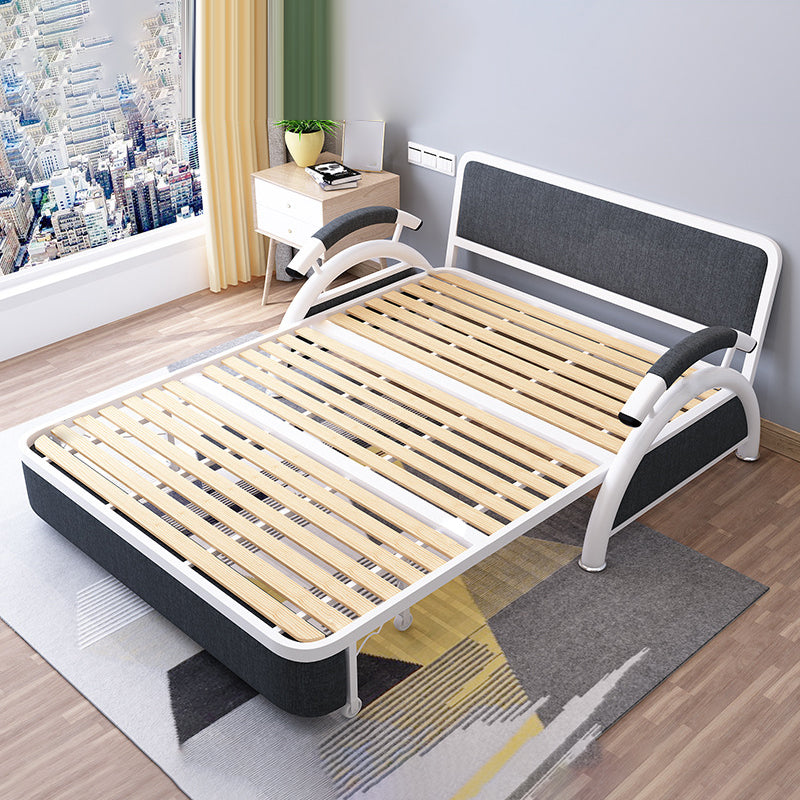 33.46"H Linen Sleeper Scandinavian Styled Sofa Bed with Pillows