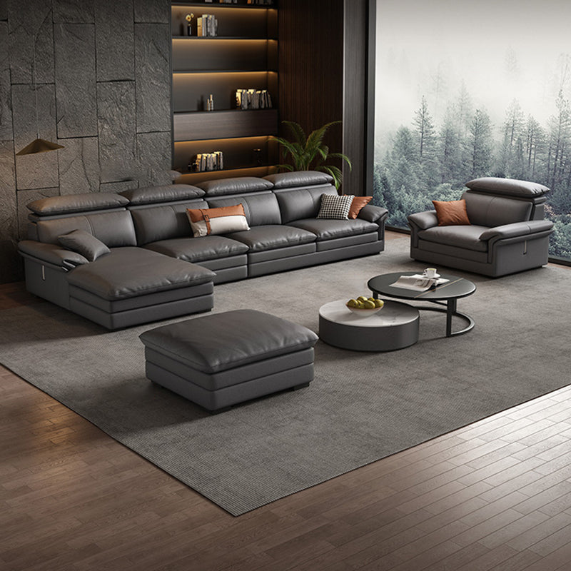 Pillow Top Arm Sectional Sofa Industrial 37.79" Tall Sectional