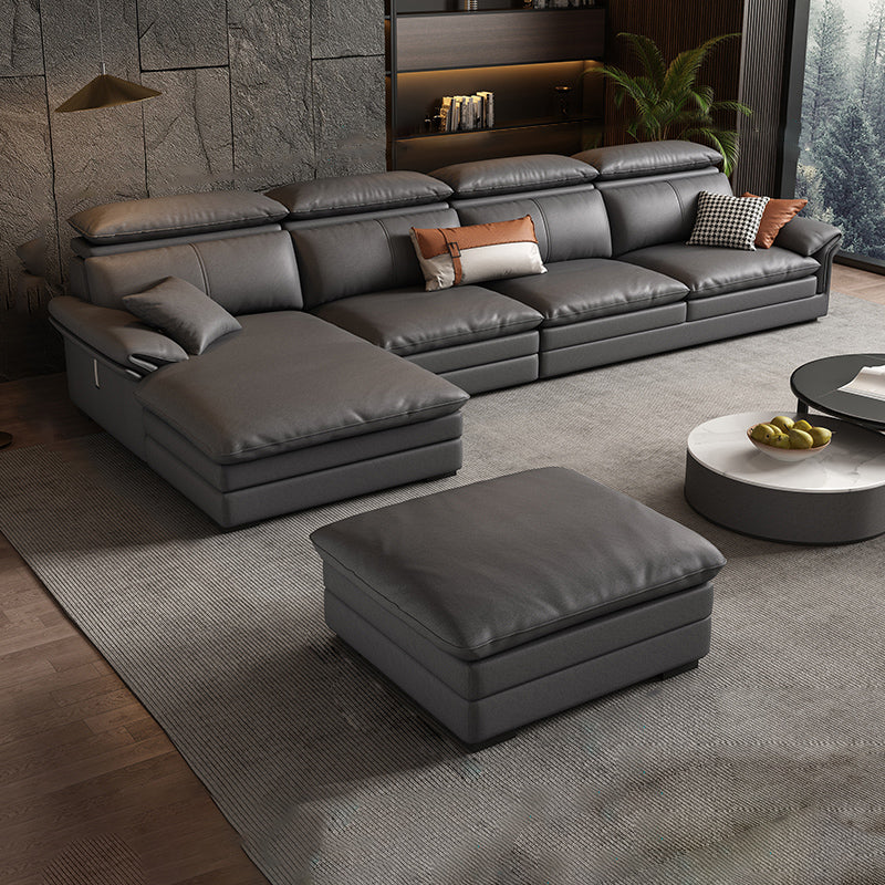 Pillow Top Arm Sectional Sofa Industrial 37.79" Tall Sectional