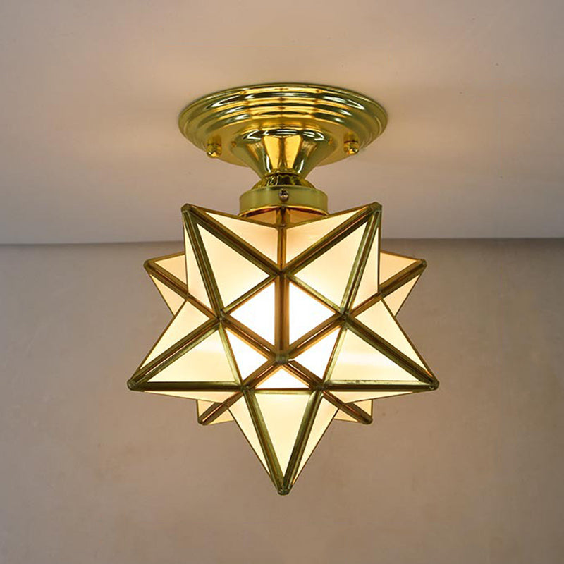 Modern Star Shape Flush Mount Light Fixtures 1 Light Flush Mount Ceiling Light