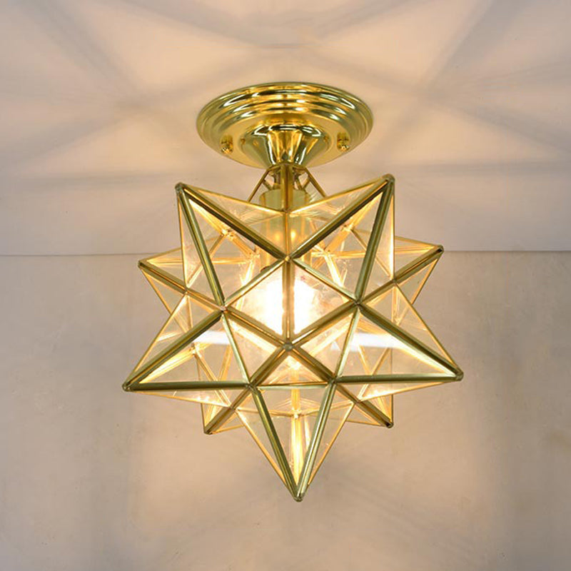 Modern Star Shape Flush Mount Light Fixtures 1 Light Flush Mount Ceiling Light