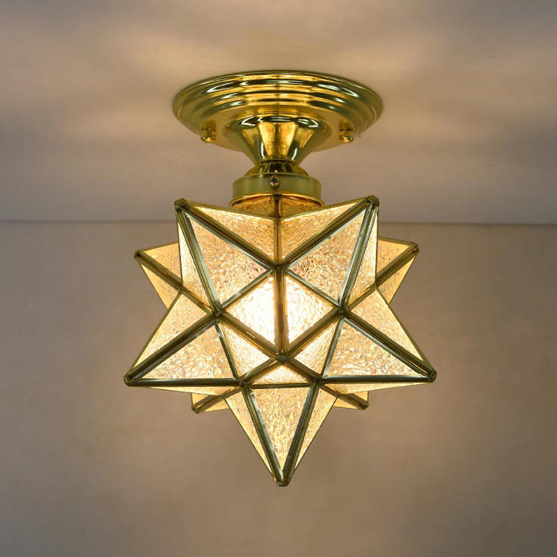 Modern Star Shape Flush Mount Light Fixtures 1 Light Flush Mount Ceiling Light