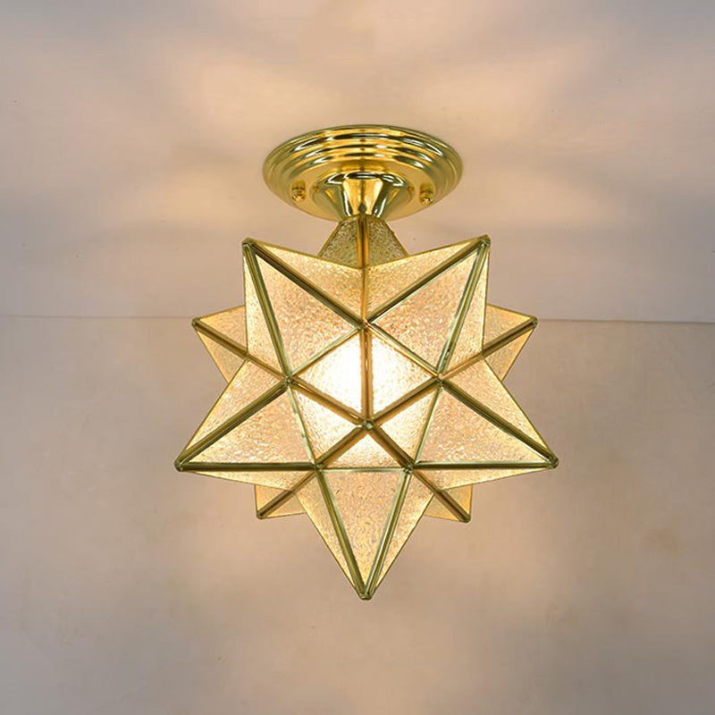 Modern Star Shape Flush Mount Light Fixtures 1 Light Flush Mount Ceiling Light