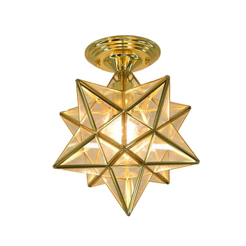 Modern Star Shape Flush Mount Light Fixtures 1 Light Flush Mount Ceiling Light
