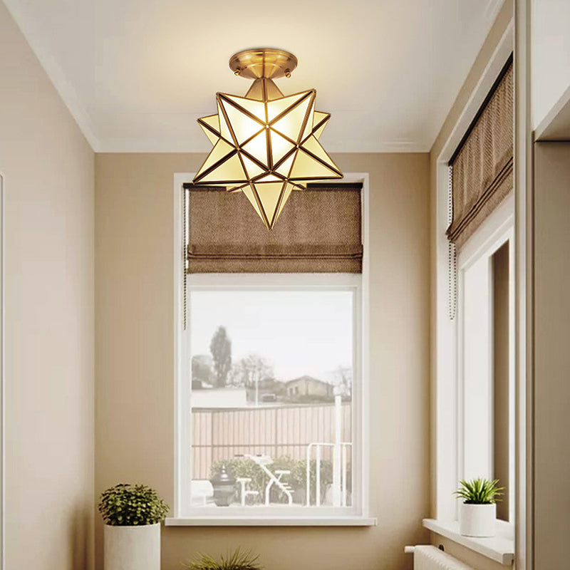 Modern Star Shape Flush Mount Light Fixtures 1 Light Flush Mount Ceiling Light