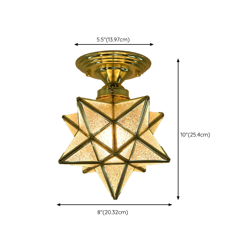 Modern Star Shape Flush Mount Light Fixtures 1 Light Flush Mount Ceiling Light