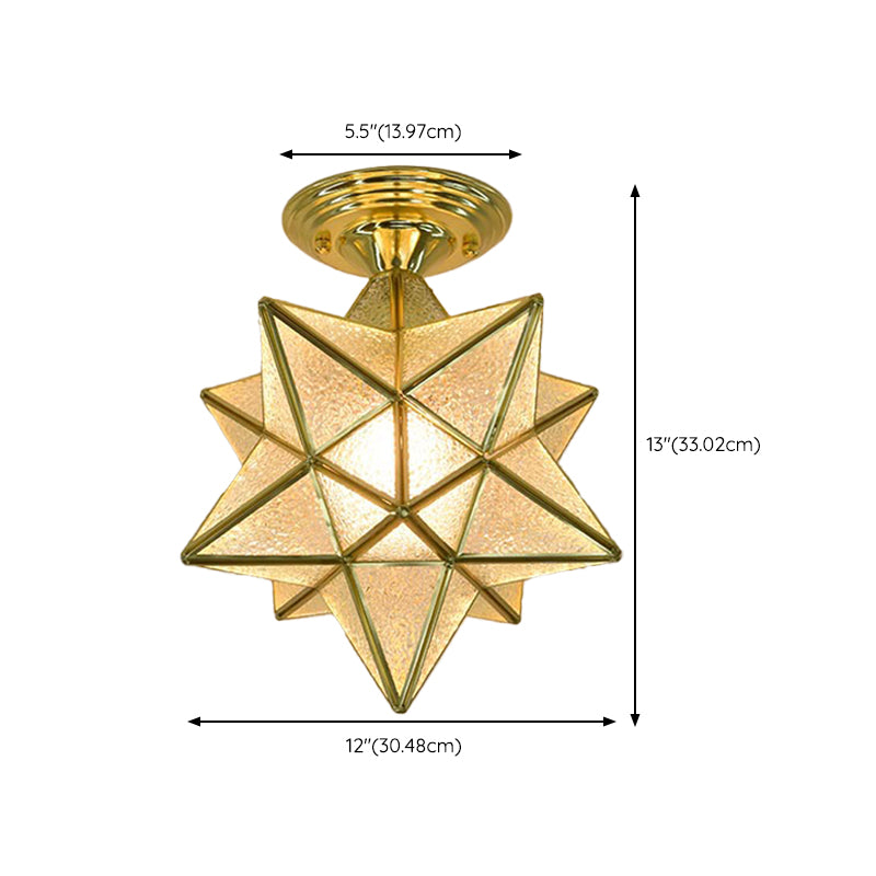 Modern Star Shape Flush Mount Light Fixtures 1 Light Flush Mount Ceiling Light