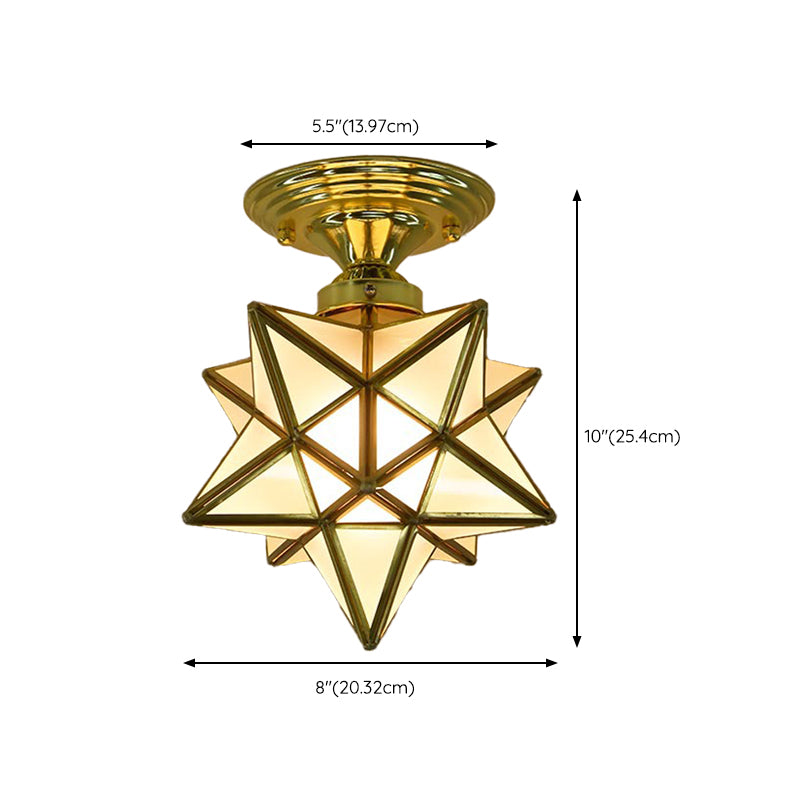 Modern Star Shape Flush Mount Light Fixtures 1 Light Flush Mount Ceiling Light
