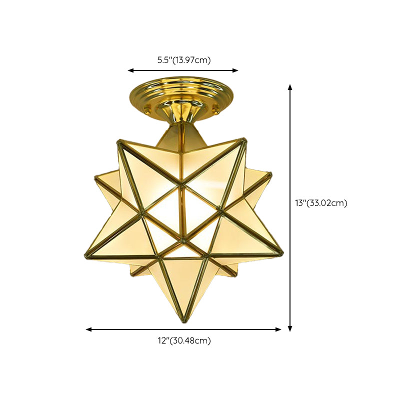 Modern Star Shape Flush Mount Light Fixtures 1 Light Flush Mount Ceiling Light