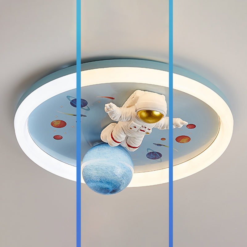 Modern Ceiling Lamp Colorful LED Flush Mount Light Fixture with Acrylic Shade for Bedroom
