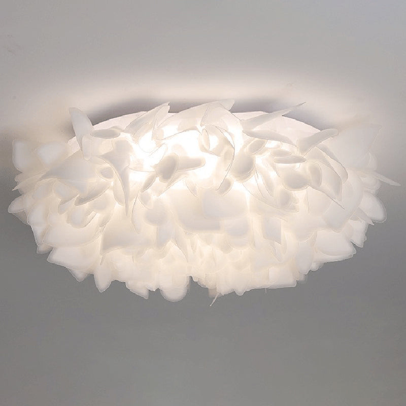 Modern Ceiling Lamp Creative LED Flush Mount Light Fixture with Plastic Shade for Bedroom