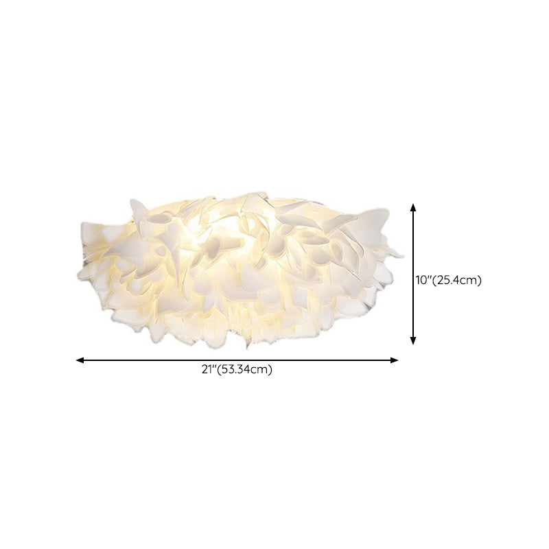 Modern Ceiling Lamp Creative LED Flush Mount Light Fixture with Plastic Shade for Bedroom