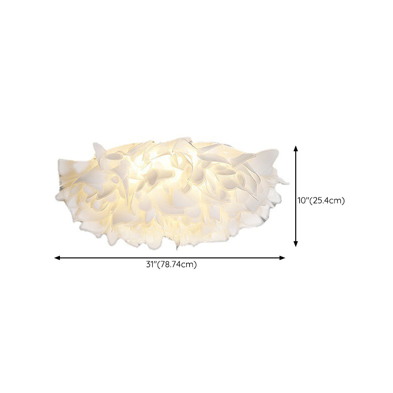 Modern Ceiling Lamp Creative LED Flush Mount Light Fixture with Plastic Shade for Bedroom