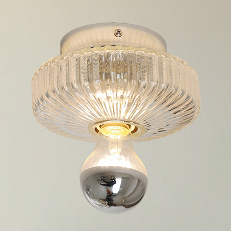 Modern Simple Glass Ceiling Light Circle Shape Ceiling Lamp for Bedroom