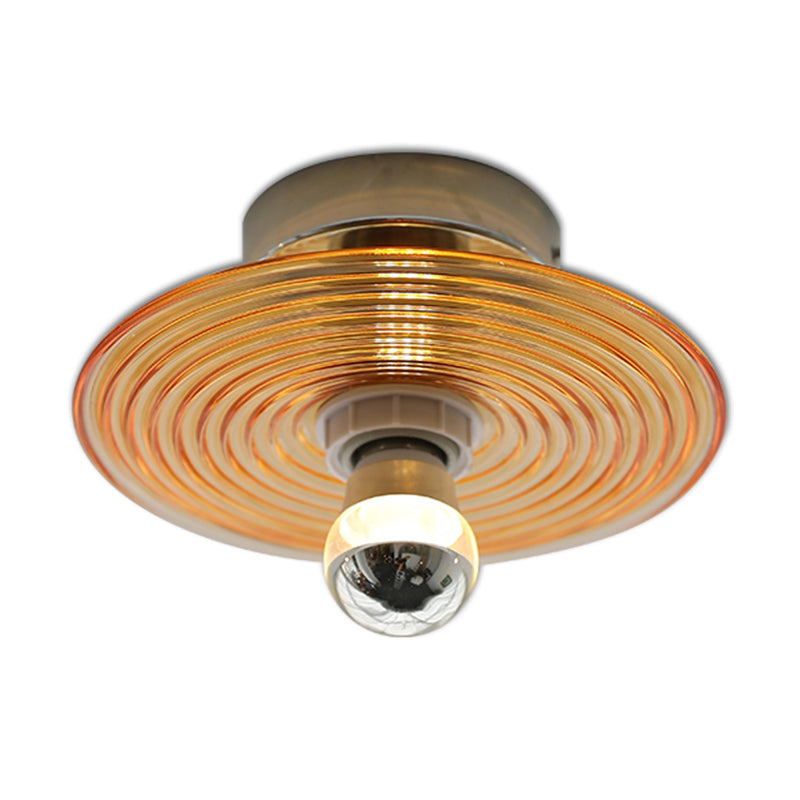 Modern Simple Glass Ceiling Light Circle Shape Ceiling Lamp for Bedroom