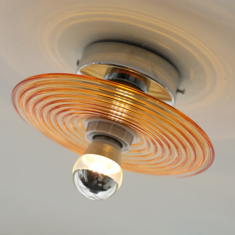 Modern Simple Glass Ceiling Light Circle Shape Ceiling Lamp for Bedroom