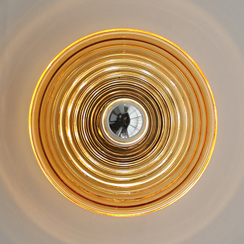 Modern Simple Glass Ceiling Light Circle Shape Ceiling Lamp for Bedroom
