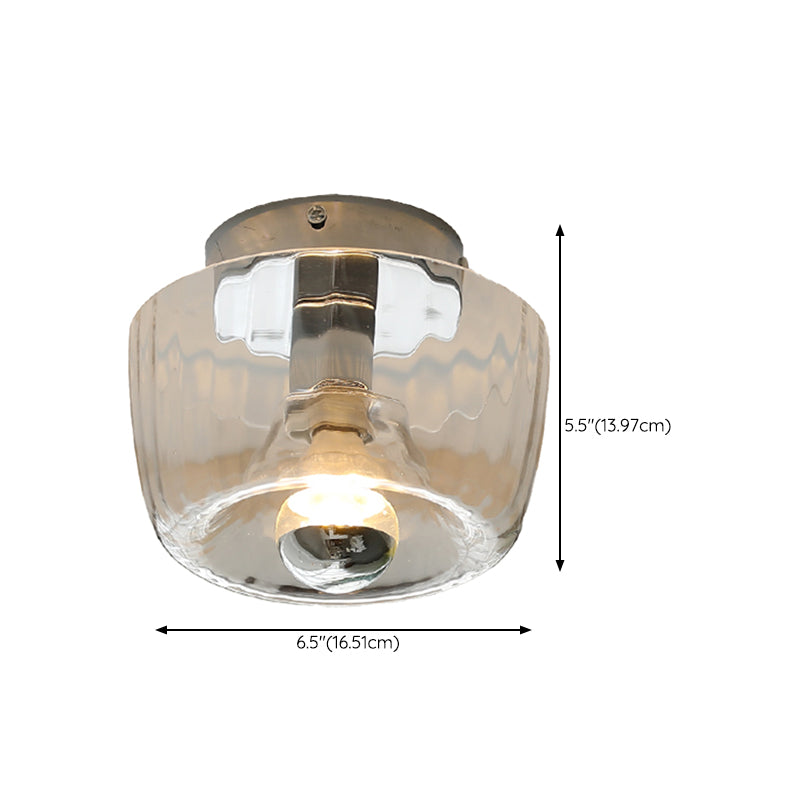 Modern Simple Glass Ceiling Light Circle Shape Ceiling Lamp for Bedroom