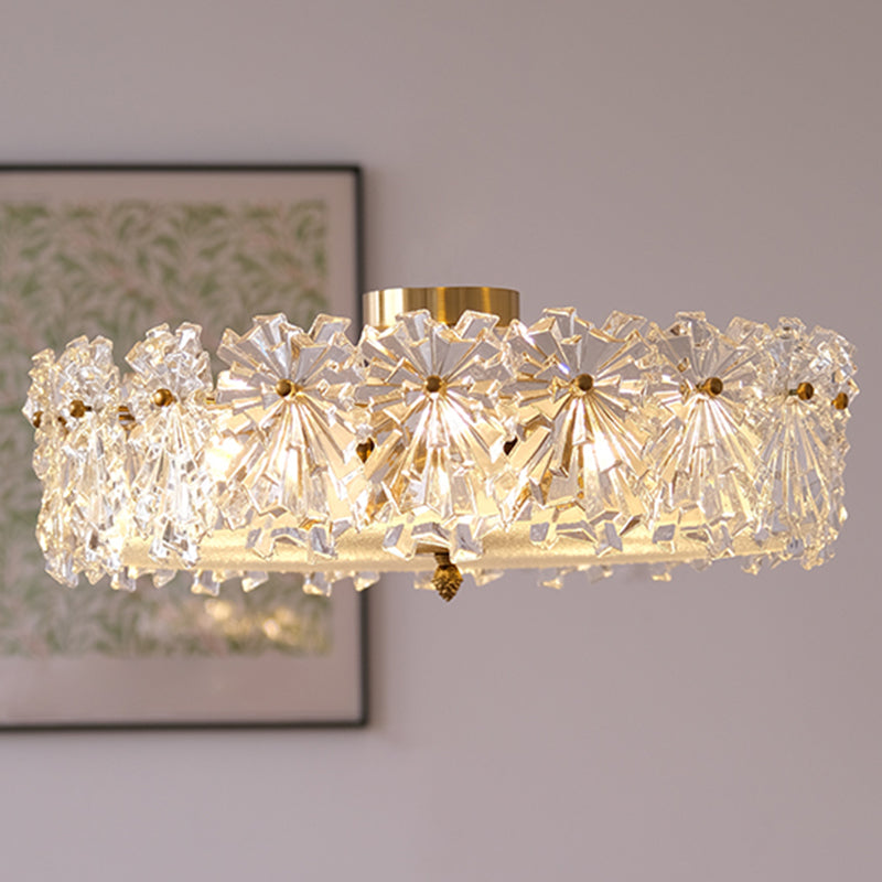 Modern Simple Glass Ceiling Light Round Shape Ceiling Lamp for Bedroom
