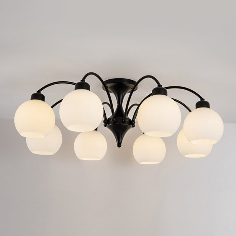 Modern Simple Ceiling Light Ball Shape Shade Iron Ceiling Lamp for Bedroom