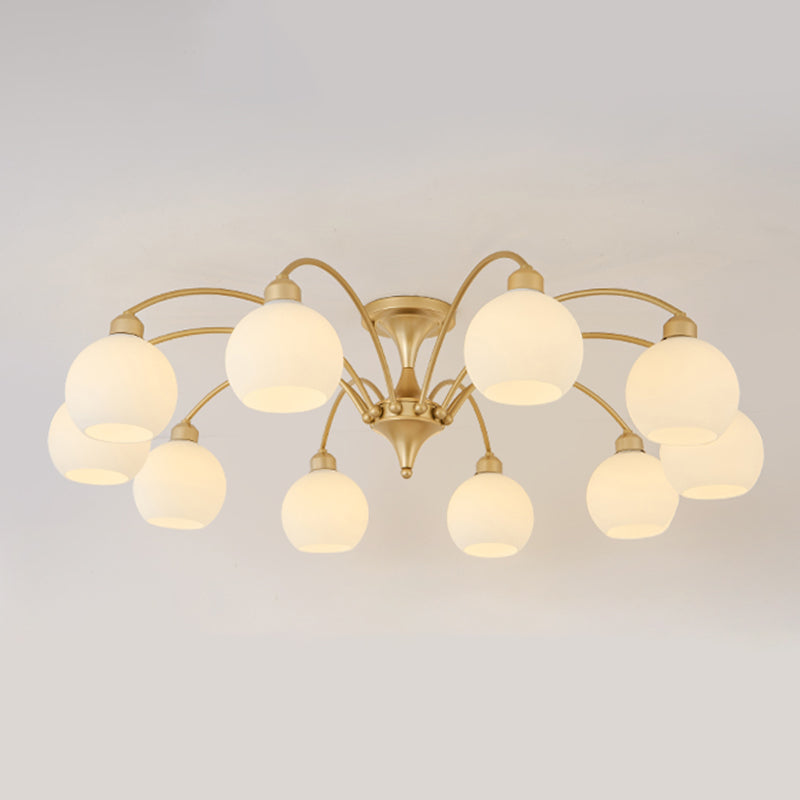 Modern Simple Ceiling Light Ball Shape Shade Iron Ceiling Lamp for Bedroom