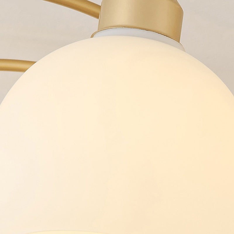 Modern Simple Ceiling Light Ball Shape Shade Iron Ceiling Lamp for Bedroom