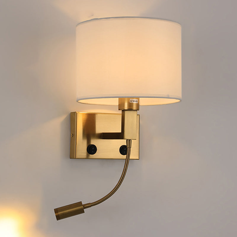 Geometric Wall Lighting Modern Fabric 2 Lights Wall Sconces for Bedroom