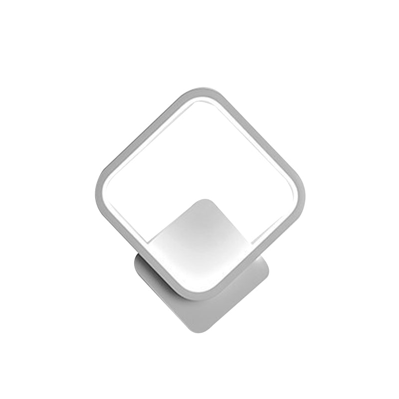 Single Modern White/Black Wall Mounted Sconce Unique Wall Light for Bedroom