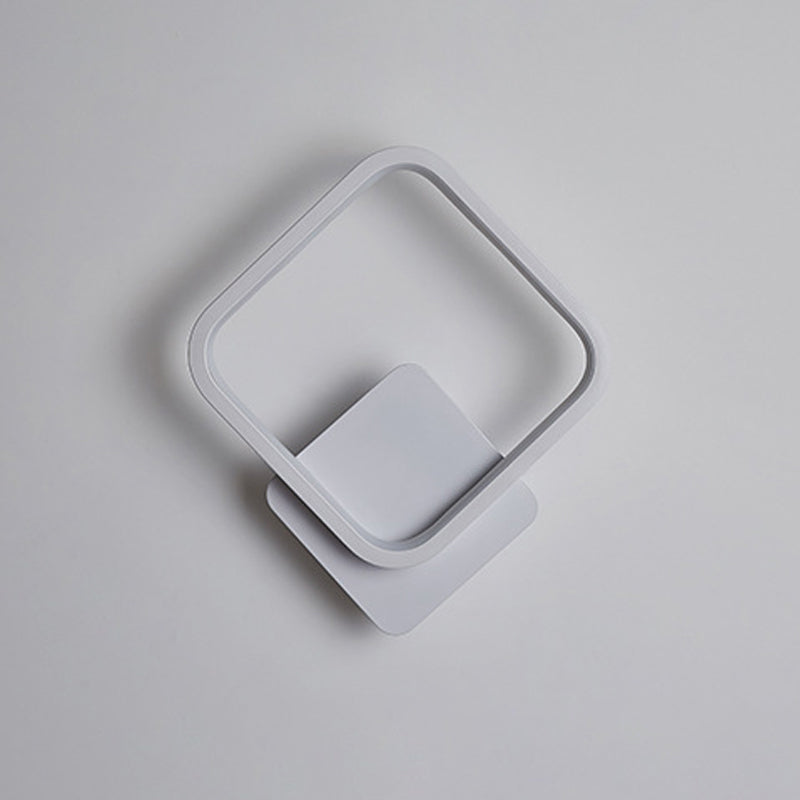 Single Modern White/Black Wall Mounted Sconce Unique Wall Light for Bedroom