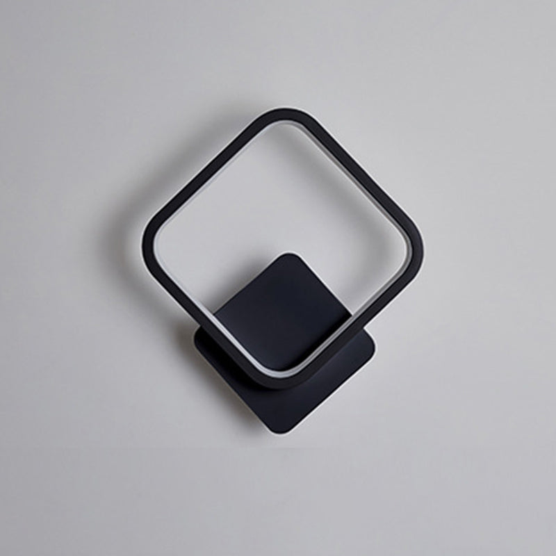 Single Modern White/Black Wall Mounted Sconce Unique Wall Light for Bedroom