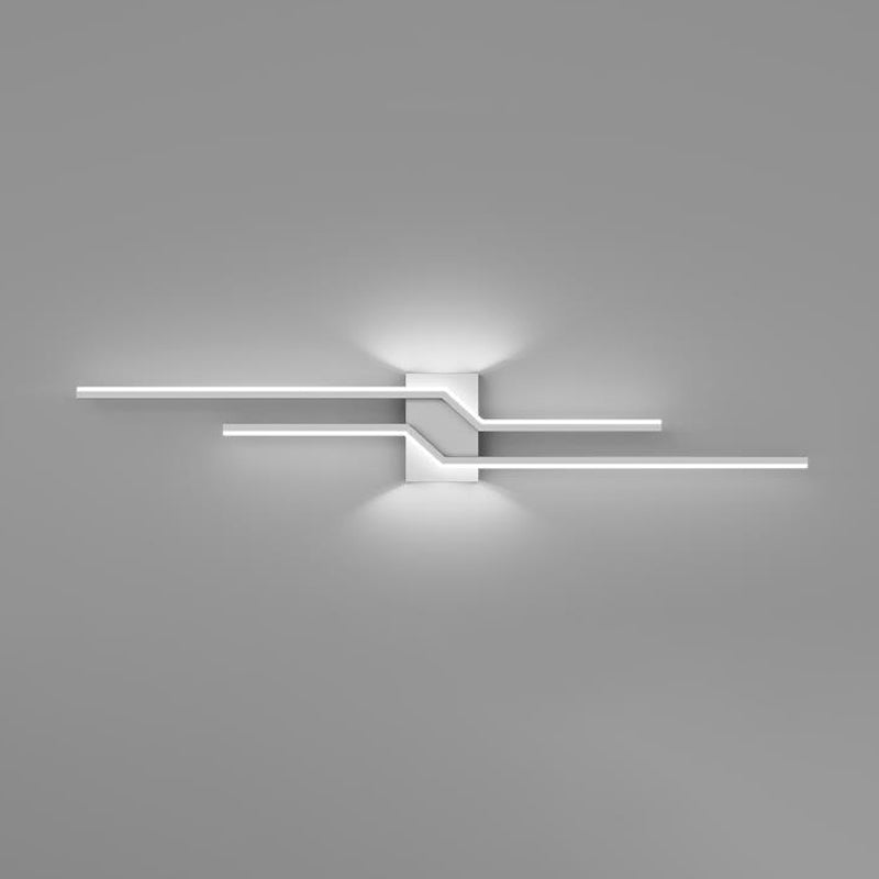 2-Light Modernism Wall Mounted Sconce White/Black LED Wall Light for Foyer