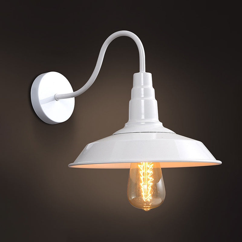 Industrial Wall Sconce Geometric Shape Wall Light with Metal Shade for Doorway