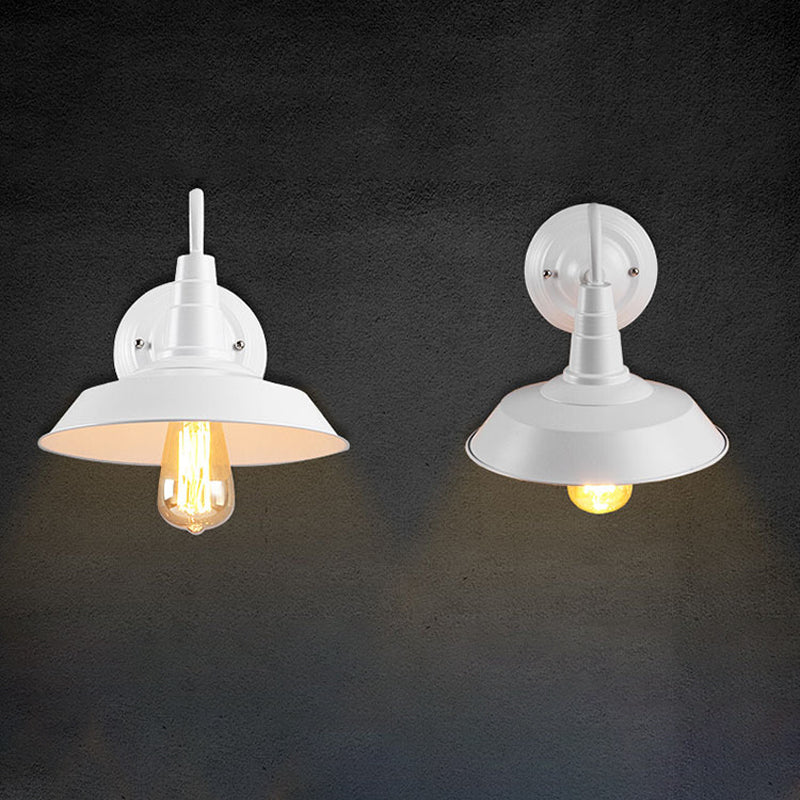 Industrial Wall Sconce Geometric Shape Wall Light with Metal Shade for Doorway