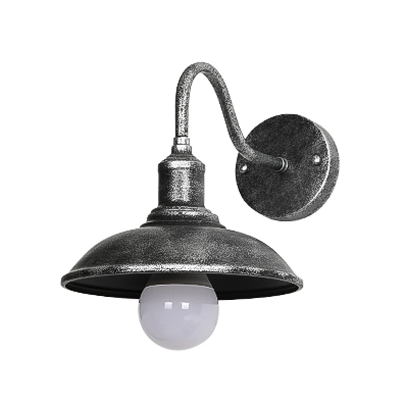 Industrial Wall Sconce Geometric Shape Wall Light with Metal Shade for Courtyard