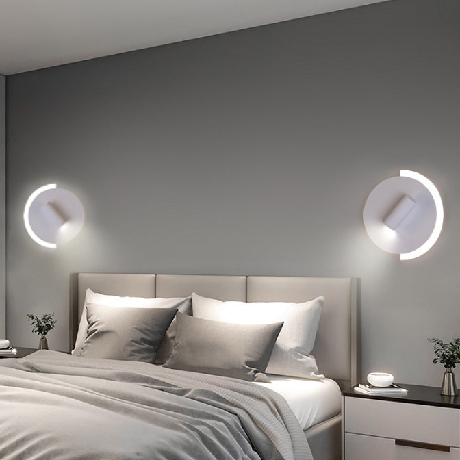 Modern Rotatable Sconce Light Metal 2 Light Wall Lamp in White