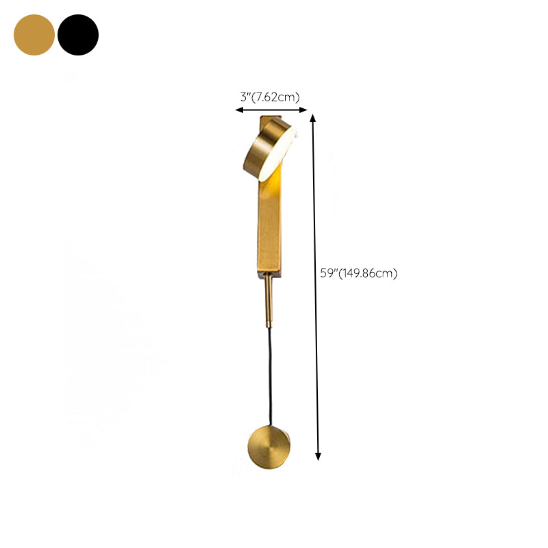 Modern Geometric Sconce Light Metal 1 Light Wall Lamp for Bedroom