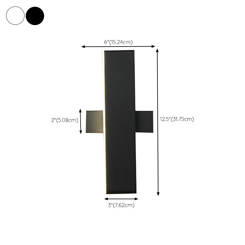 Single Black/White Modern Wall Mounted Sconce LED Wall Light for Living Room