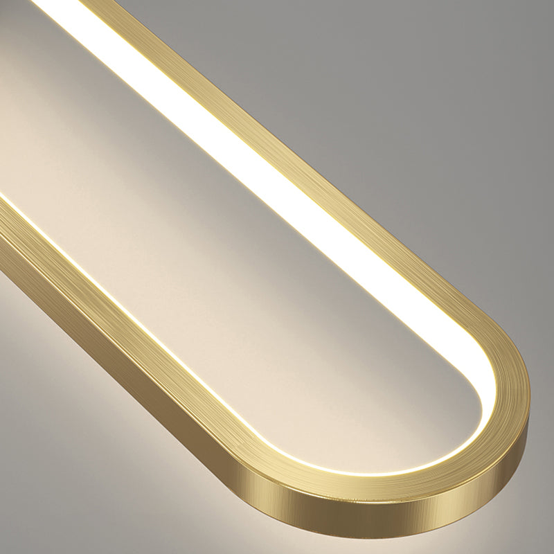 Modern LED Metal Wall Sconce Linear Shape Wall Light with Acrylic Shade for Bedroom